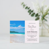 トロピカルデスティネーション シーニックビーチ ベイビーシャワー インビテーションポストカード (スタンド正面)