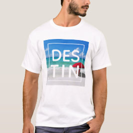 トロピカルデスティンビーチフロリダモダン活字 Tシャツ