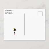 トロピカルトゥカントッティフルーツバースデーパーティー インビテーションポストカード (裏面)