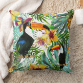 トロピカルトゥカンパラダイスパームパイナップモダンル クッション (ブランケット)