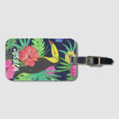 トロピカルトゥカ葉ンとアレパーソナライズされたインフォレスト ラゲッジタグ (正面横)