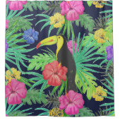 トロピカルトゥカ葉ンと熱帯雨林 シャワーカーテン (正面)