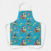 トロピカルトゥーカンと花 エプロン (正面)