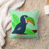 トロピカルトゥーカンオンブランチ クッション (ブランケット)