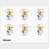 トロピカルトゥーカンパーソナライズされたハッピーバースデー ラウンドシール (シート)