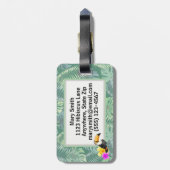 トロピカルトゥーカンプラヴィダデザイン ラゲッジタグ (裏面縦)