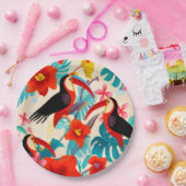 トロピカルトゥーカン紙パーティープレート ペーパープレート (パーティー)