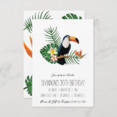 トロピカルトゥーカン誕生日パーティー 招待状 (正面/裏面)