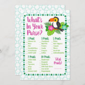 トロピカルトゥーカン財布シャワーゲームの中身 (正面/裏面)