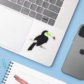 トロピカルトゥーカン鳥の電話ケースまたはノートパソコンステッカー シール (ノートパソコンとiPhone)