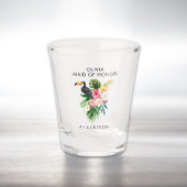 トロピカルトゥーカ結婚ンの花嫁パーソナライズされた婦 ショットグラス