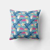 トロピカルトゥーカ鮮やかン：花の柄。 クッション (裏面)