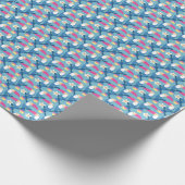 トロピカルトゥーカ鮮やかン：花の柄。 ラッピングペーパー (角)