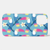 トロピカルトゥーカ鮮やかン：花の柄。 Case-Mate iPhoneケース (裏面 (横))