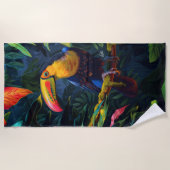 トロピカルトカラフルウカンビーチタオル ビーチタオル (正面)