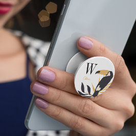 トロピカルトモダンウカン抽象芸術植物単図 ポップソケット