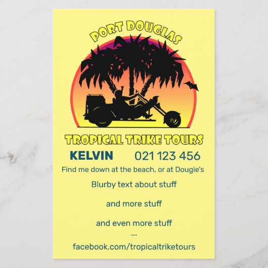 トロピカルトライクツアー チラシ (正面)