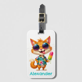 トロピカルトラベルキャット オーダーメイド ラゲッジタグ