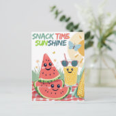 トロピカルトリートパーティの招待状 – スウィートサマーバ ポストカード (スタンド正面)