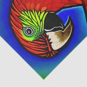 トロピカルトレジャー:抽象芸術鮮やかのオウムのアートワーク 薄葉紙 (詳細)