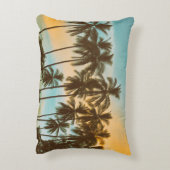 トロピカルトワイライト：ココナッツパームシルエット アクセントクッション (裏面(縦))