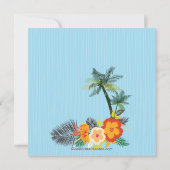 トロピカルドスタイリッシュリンクズハワイアンルアウ(ハワイ式宴会)パーティー 招待状 (裏面)