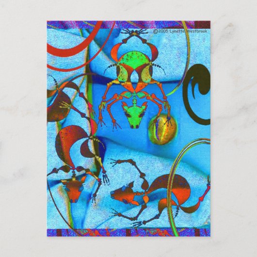 トロピカルドッグブルー ポストカード (正面)