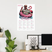 トロピカルドナルドトランプフェロン2025カレンダー ポスター (ホームオフィス)