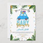 トロピカルドライブバイベビーシャワーボーイ 招待状 (正面)