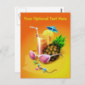 トロピカルドリンクカスタムポストカード ポストカード (正面/裏面)