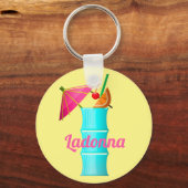 トロピカルドリンクカラフルサマーハワイアンカクテル キーホルダー (正面)