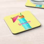 トロピカルドリンクカラフルサマーハワイアンカクテル コースター (左側)