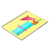 トロピカルドリンクカラフルサマーハワイアンカクテル ノートブック (左側)