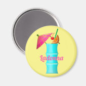 トロピカルドリンクカラフルサマーハワイアンカクテル マグネット (正面/裏面)