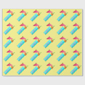 トロピカルドリンクカラフルサマーハワイアンカクテル ラッピングペーパー (フラット)