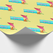 トロピカルドリンクカラフルサマーハワイアンカクテル ラッピングペーパー (角)