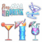 トロピカルドリンクサマーカクテルパーティー シール (正面)