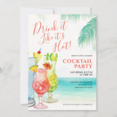 トロピカルドリンクサマーカクテルパーティー 招待状 (正面)