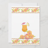 トロピカルドリンクズハイビスカスフラワーズブライダルシャワー 招待状 (裏面)