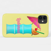 トロピカルドリンクハワイアンカクテルブルーイエローピンク Case-Mate iPhoneケース (裏面(横))