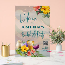 トロピカルドリンクバチェロレッテ アクリルサイン