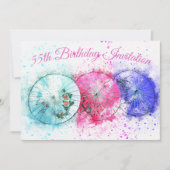 トロピカルドリンクバー55誕生日招待状 招待状 (正面)