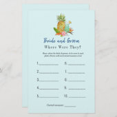 トロピカルドリンクブライダルシャワーゲーム (正面/裏面)