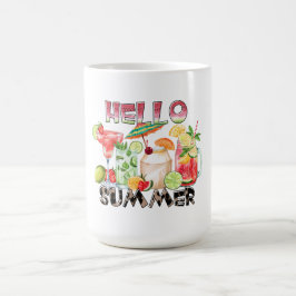 トロピカルドリンクマグカップ 夏のご挨拶 – リフレッシングな気分 コーヒーマグカップ