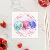 トロピカルドリンク傘55thバースデーパーティー スタンダードカクテルナプキン (インサイチュ)