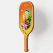 トロピカルドリンク名前をカスタムする ピックルボールラケット (左)