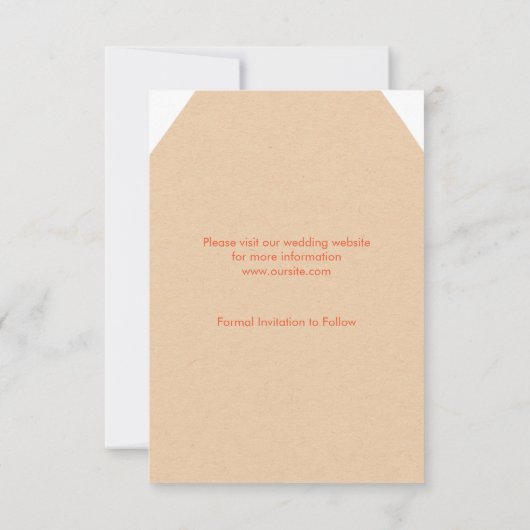 トロピカルドリンク目的地の結婚式の日付を保存 セーブザデート (裏面)