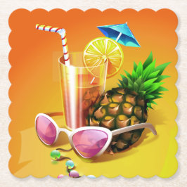 トロピカルドリンク紙コースター ペーパーコースター