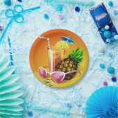 トロピカルドリンク紙プレート ペーパープレート (パーティー)