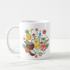 トロピカルドリンク - かわいいサマーカクテルマグ コーヒーマグカップ